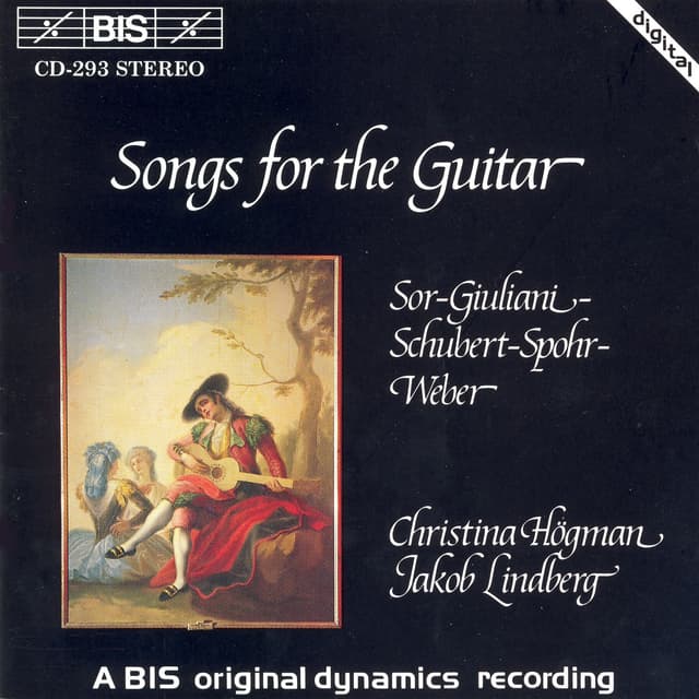Album cover art for Sor - Giuliani - Schubert - Spohr - Weber: Music for Soprano and Guitar