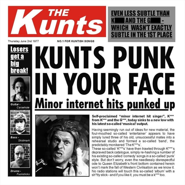 Album cover art for Kunts Punk in Your Face