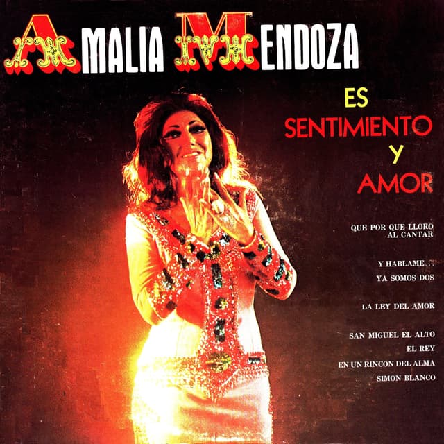 Album cover art for Amalia Mendoza es sentimiento y amor