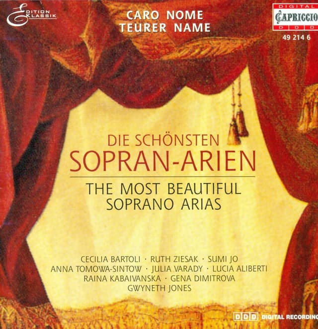 Album cover art for Mozart, Bellini, Verdi, Rossini, Gounod, Massenet, Puccini, Schmidt & Wagner: Opera Arias