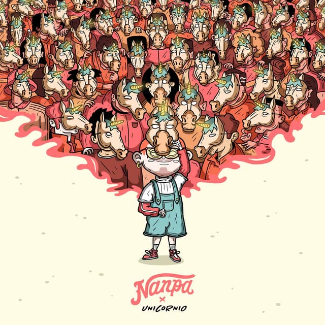 Album cover art for Unicornio