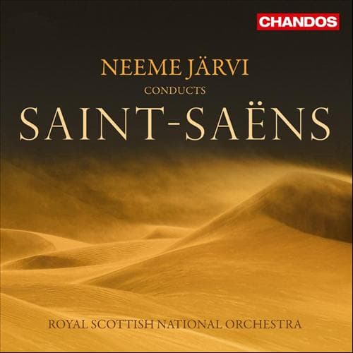 Album cover art for Neeme Järvi Conducts Saint-Saëns