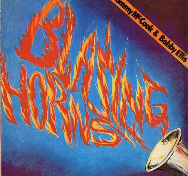 Album cover art for Blazing Horns