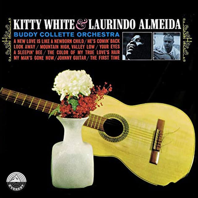 Album cover art for Kitty White & Laurindo Almeida with the Buddy Collette Orchestra