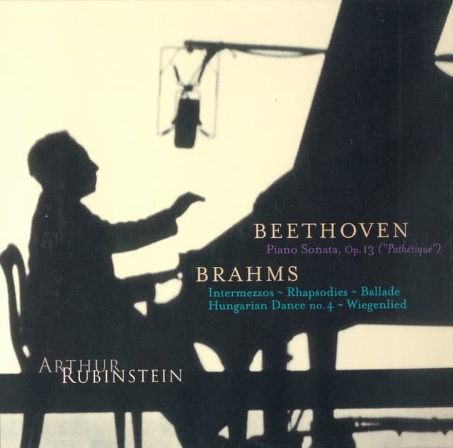 Album cover art for Rubinstein Collection, Vol. 10 : Beethoven: Pathétique Sonata; Brahms: Intermezzos, Rhapsodies, etc.