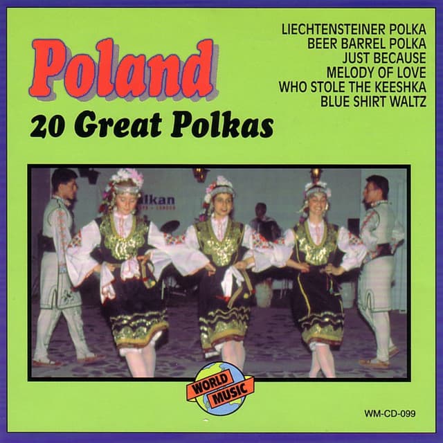 Album cover art for Poland - 20 Great Polkas