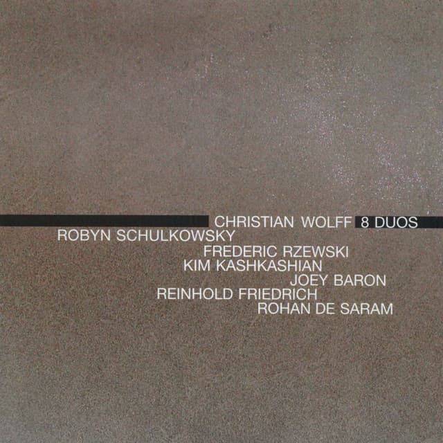 Album cover art for Christian Wolff: 8 Duos
