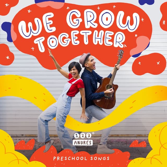 Album cover art for We Grow Together Preschool Songs
