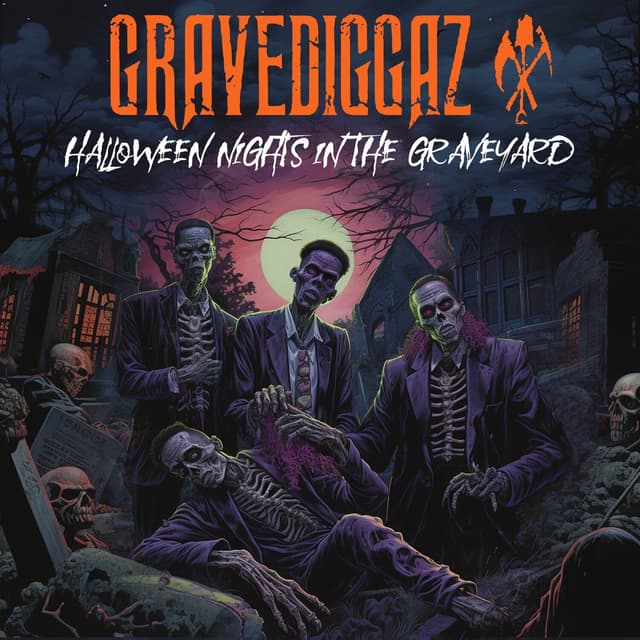 Album cover art for Halloween Nights in the Graveyard