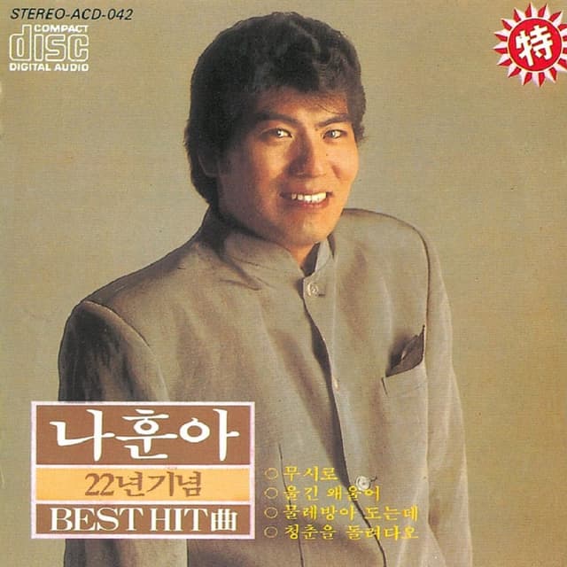 Album cover art for 나훈아 22년 기념 Best Hit곡
