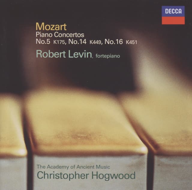 Album cover art for Mozart: Piano Concertos Nos. 5, 14, &16