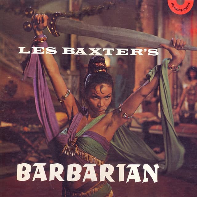 Album cover art for Les Baxter's Barbarian