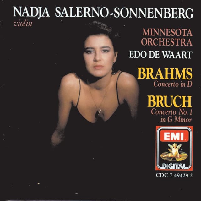 Album cover art for Brahms & Bruch: Violin Concertos - Nadja Salerno-Sonnenberg - Edo De Waart