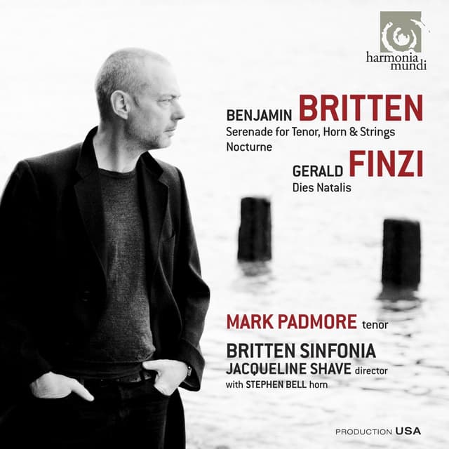 Album cover art for Britten : Serenade For Tenor, Horn & Strings - Nocturne. Finzi: Dies Natalis
