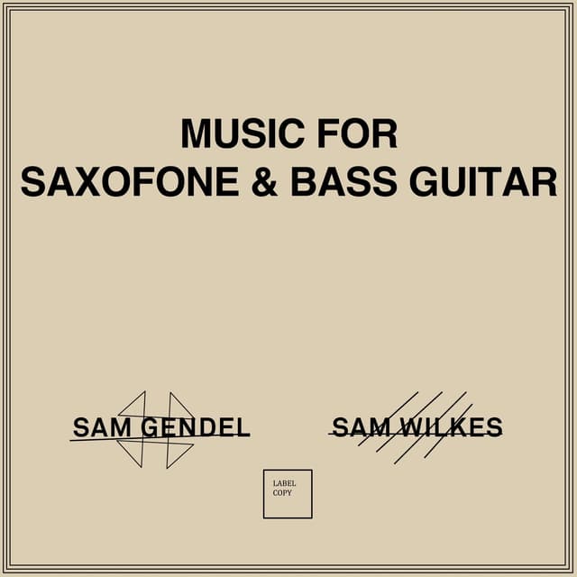 Album cover art for Music for Saxofone & Bass Guitar