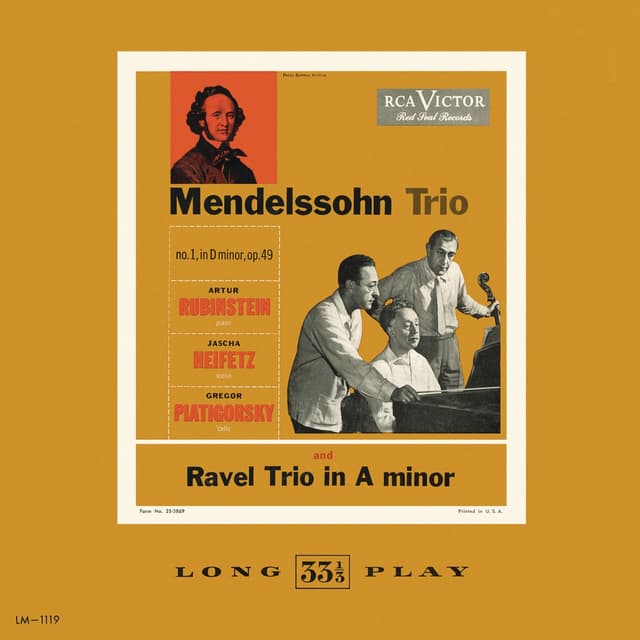 Album cover art for Ravel : Trio In A Minor ; Mendelssohn : Trio No. 1 In D Minor, Op. 49