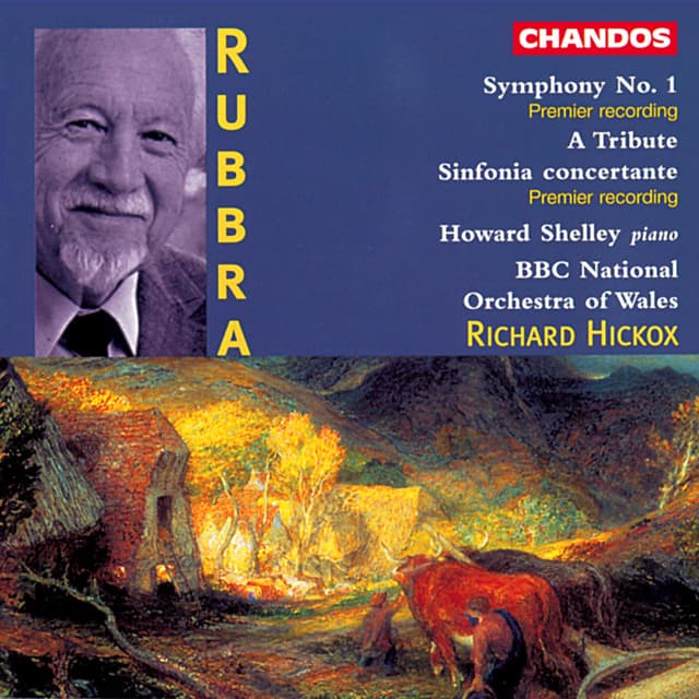 Album cover art for Rubbra: Symphony No. 1, A Tribute & Sinfonia Concertante