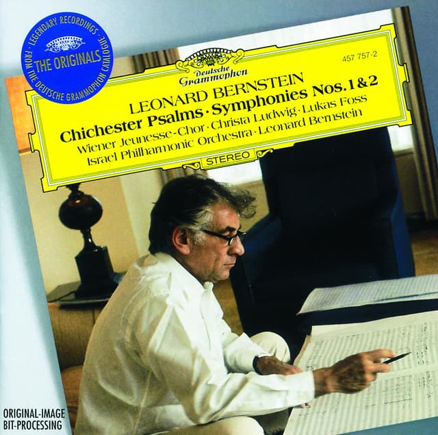 Album cover art for Bernstein: Chichester Psalms; Symphonies Nos.1 & 2
