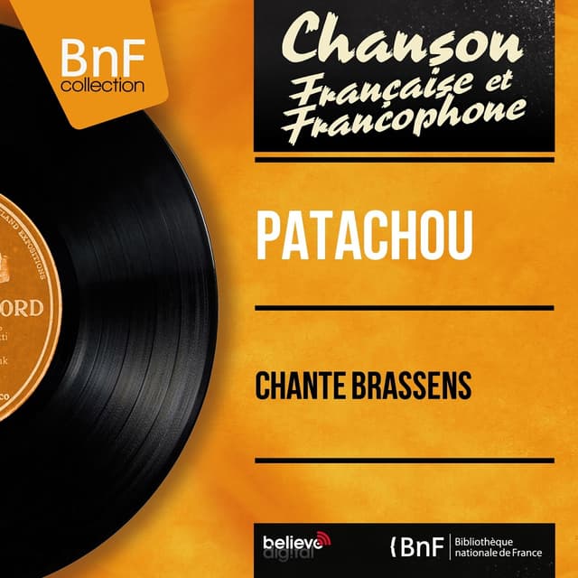 Album cover art for Patachou...Chante Brassens