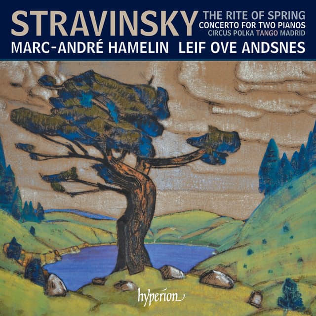 Album cover art for Stravinsky: The Rite of Spring, Concerto & Other Works for 2 Pianos