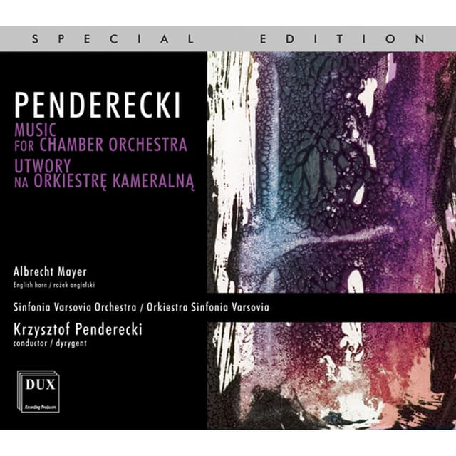 Album cover art for Penderecki: Music for Chamber Orchestra